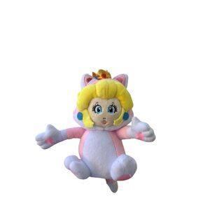 Super Mario 3D World Character Cat Princess Peach Plush Toy Figure Doll Gifts 9"